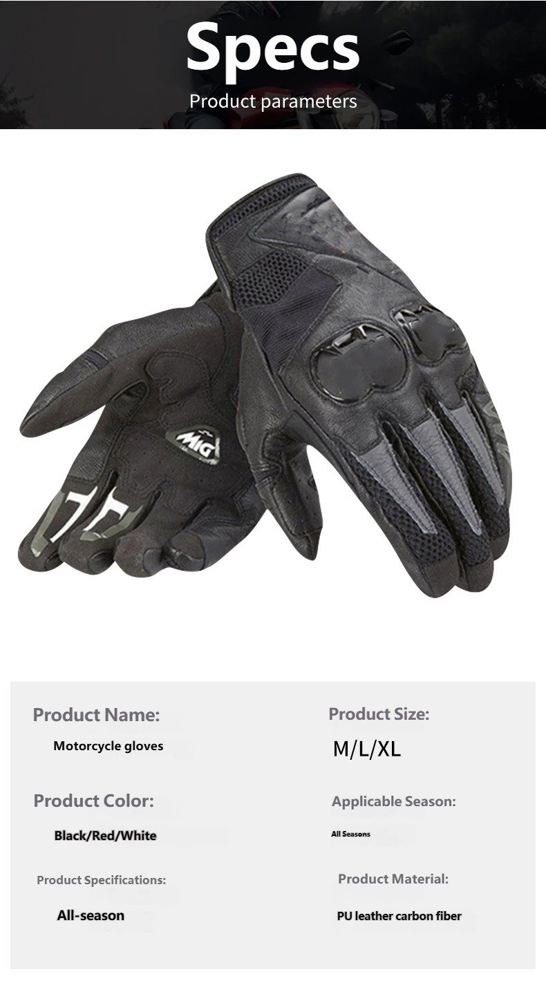 Selling points of black universal riding gloves