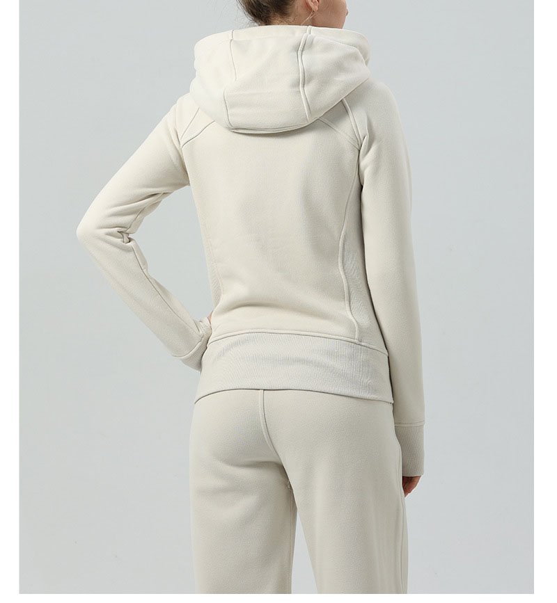 Women zip up hoodie brand zipper hoodie back view