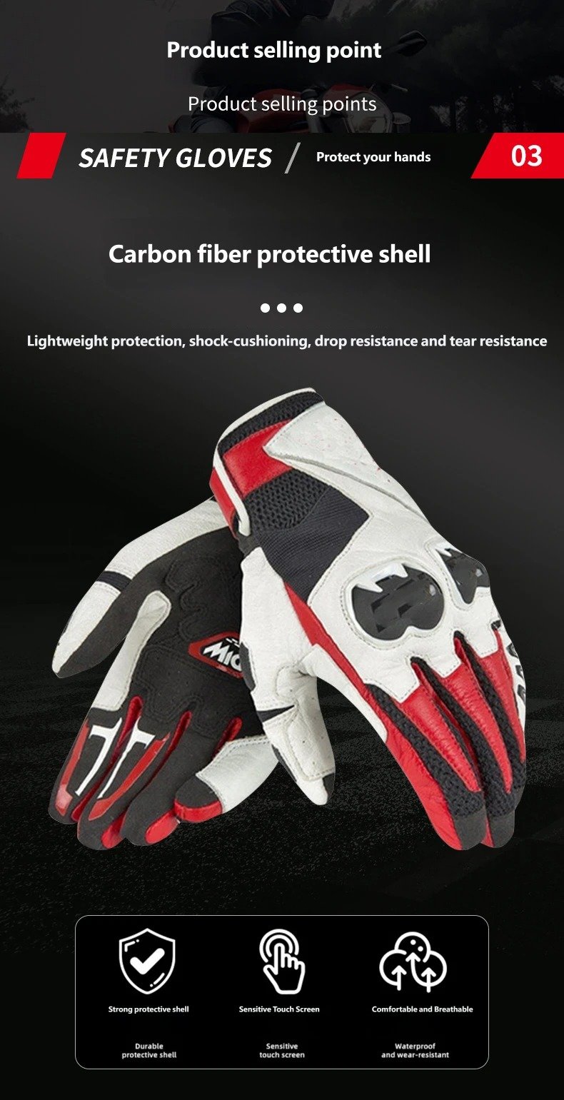 Selling points of red universal riding gloves