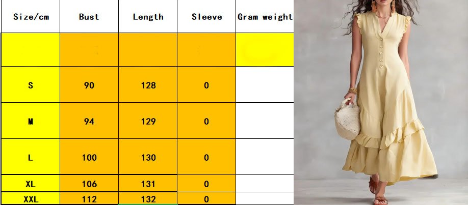 Dress Size Chart S-XXL