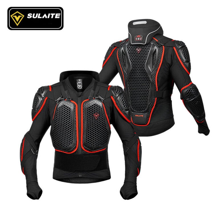 Solid Black SULAITE Mesh Motorcycle Armor Shirt Vertical Outdoor Rider Poster
