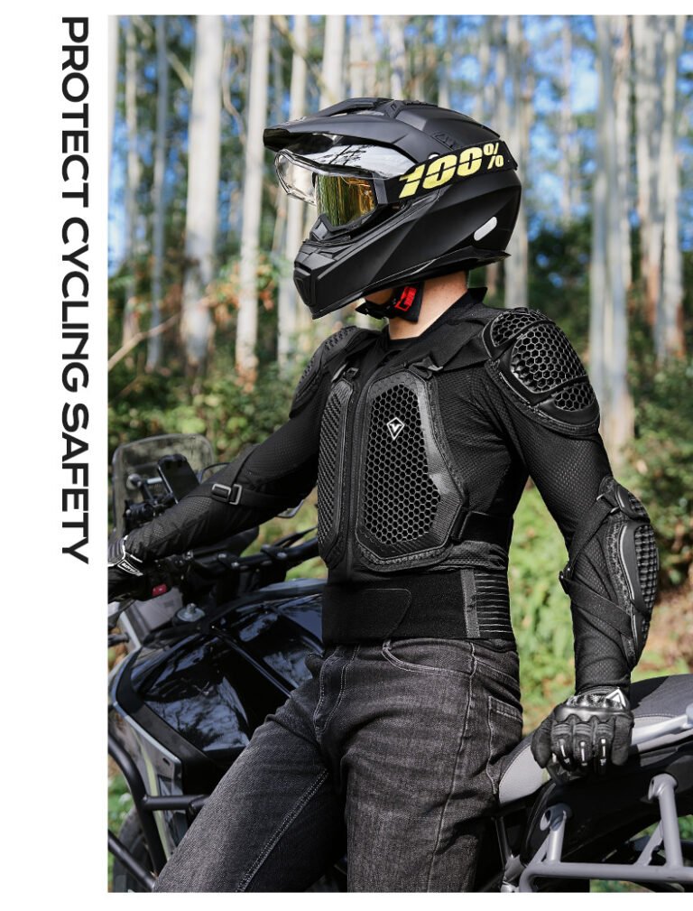 Solid Black SULAITE Mesh Motorcycle Armor Shirt Vertical Outdoor Rider Poster