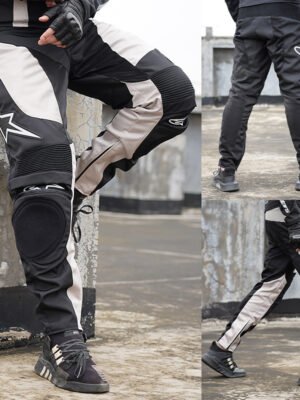 Stitching image of black and white front, side, and back