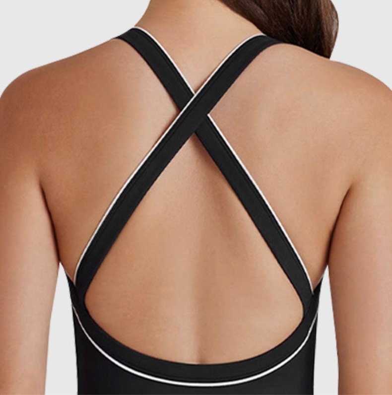Anti-Exposure Tennis Dress Cross Strap Back Detail Shot