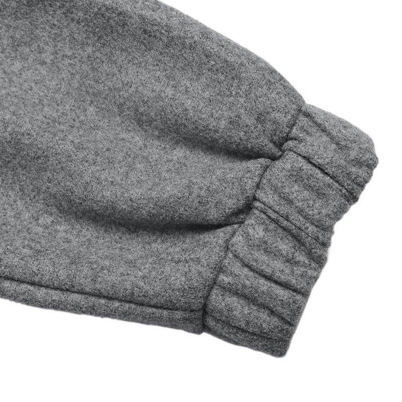 Cuff details of casual woolen jacket